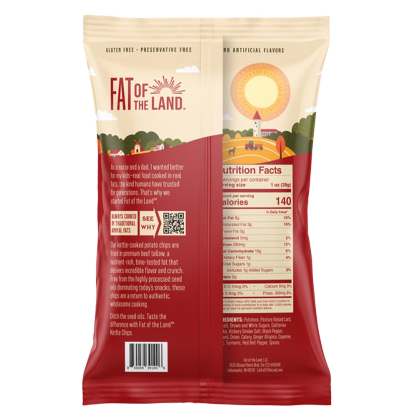 Back Porch BBQ Tallow-Cooked Chips- 4 Pack