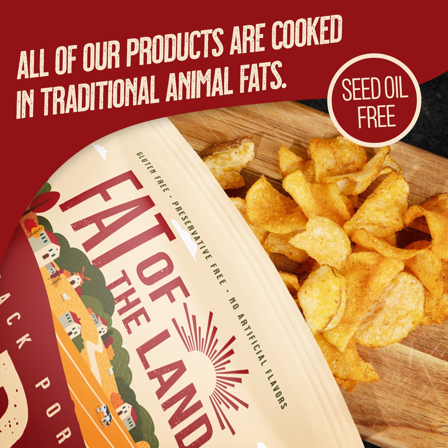 Back Porch BBQ Tallow-Cooked Chips- 4 Pack