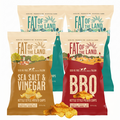 Variety 4-Pack- Tallow-Cooked Chips
