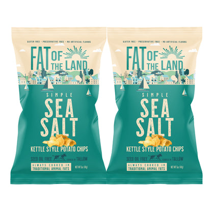 Simple Sea Salt Tallow-Cooked Chips- 2 pack