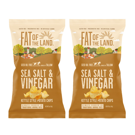 Salt & Vinegar Tallow-Cooked Chips- 2 pack