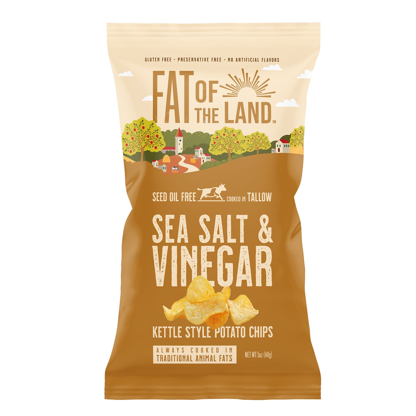 Salt & Vinegar Tallow-Cooked Chips- 2 pack